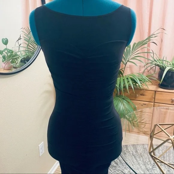 Chiara Boni La Petite Robe rouched black mesh neckline gown 38 - Picture 9 of 11